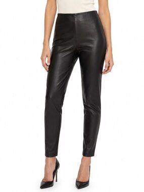 Abercrombie & Fitch Black Faux Leather Leggings Women’s Medium Pull-On